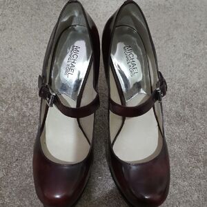 Michael Kors Burgundy Heeled Mary Janes